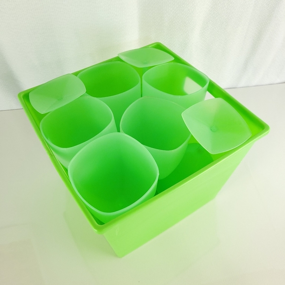Frosty Mint Green Plastic Stemware - Picture 10 of 12